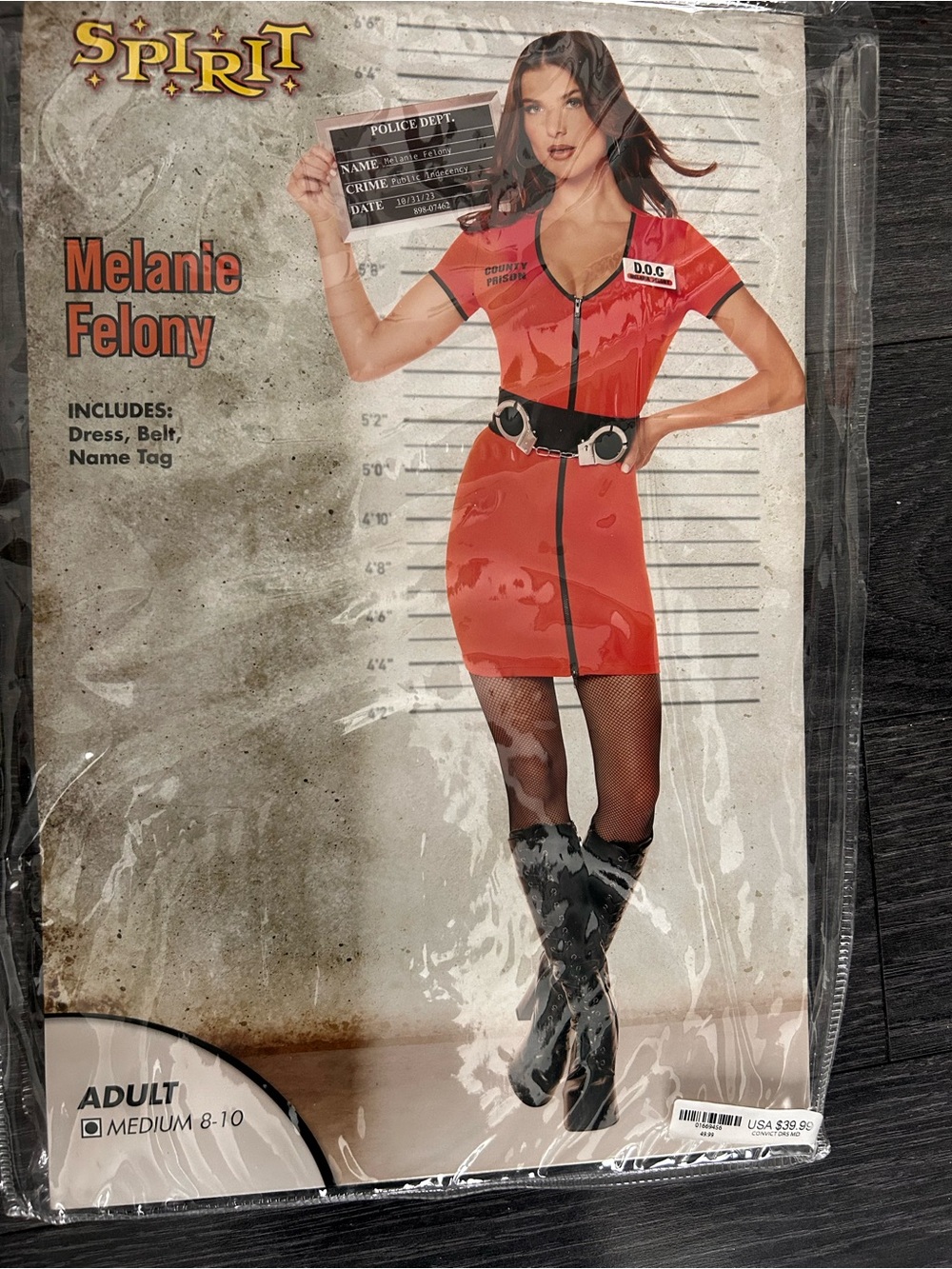 Womens convict Halloween costume